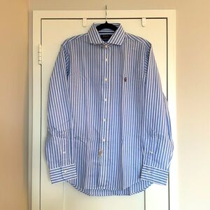 NWT Polo Ralph Lauren Luxury Oxford Button Down Shirt - Blue & White Stripes